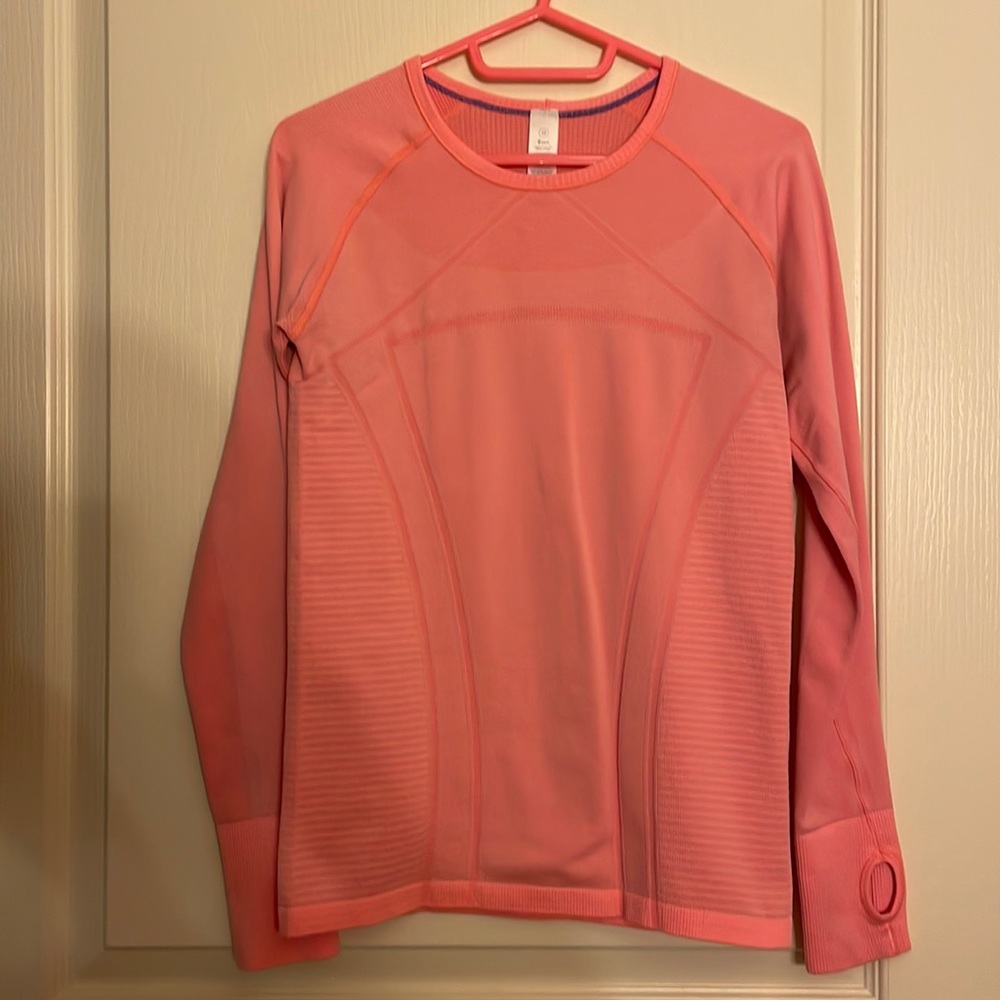 Ivivva Swiftly Tech Long-Sleeve Shirt, Light Pink, Size 14